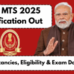 SSC MTS 2025 Notification Out – Vacancies, Eligibility & Exam Dates