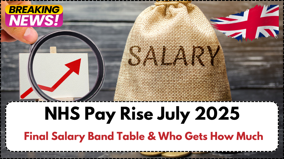 NHS Pay Rise July 2025 - Final Salary Band Table & Who Gets How Much