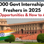 ₹15,000 Govt Internships for Freshers in 2025 – Top Opportunities & How to Apply